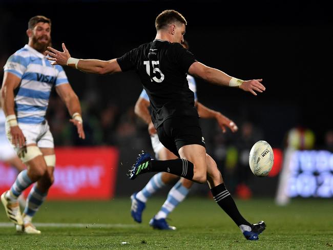 New Zealand has adopted a kick-first game plan. Picture: Joe Allison/Getty