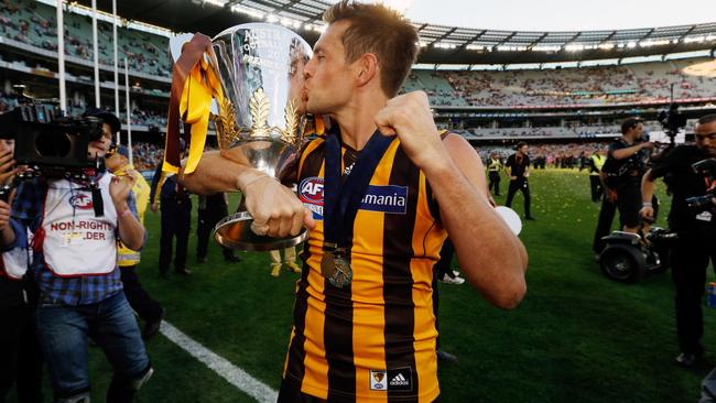 Luke Hodge was an inspirational captain for the Hawks. Picture: David Callow/AFL Media.