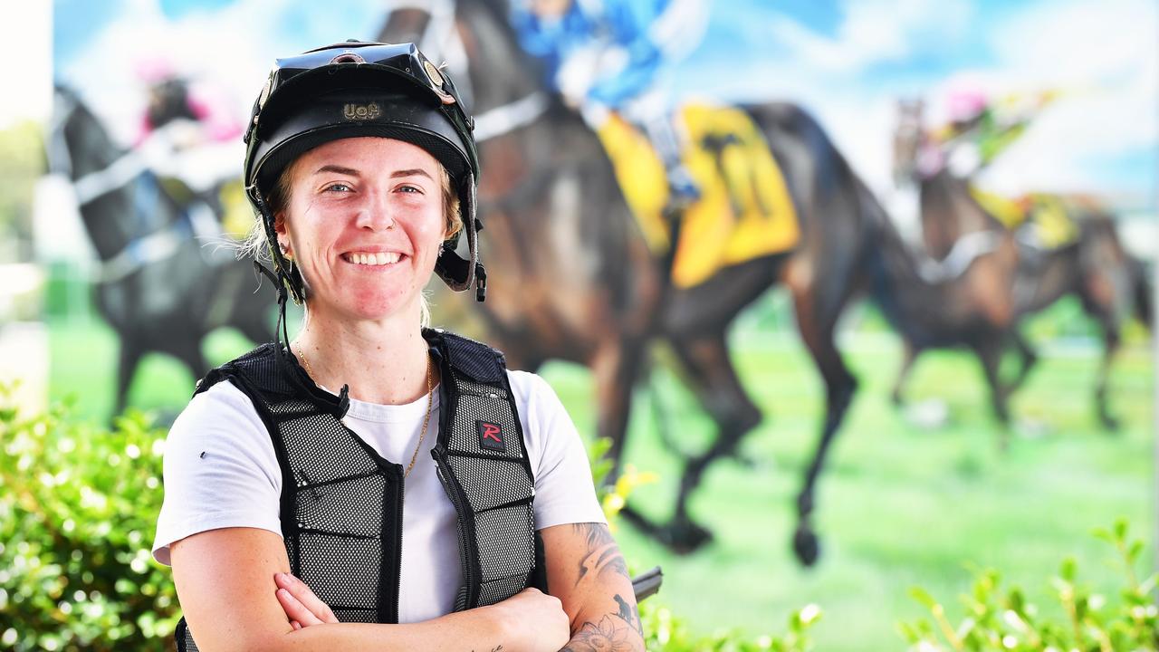 Jockey Tiffani Brooker has found career best form this season following early career injuries and suspensions. Picture: Patrick Woods