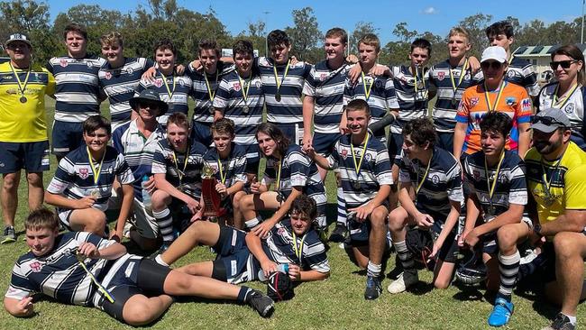 2021 RLG U15 premiers Gladstone Brothers after their comprehensive 56-20 win over Wallabies at Marley Brown Oval on Saturday.