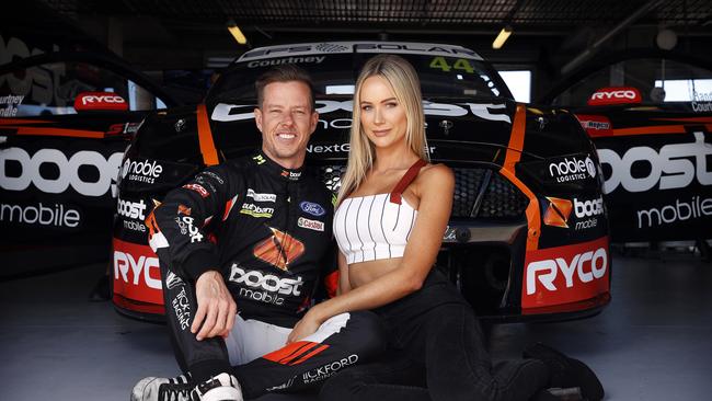 James Courtney has revealed he and partner Tegan Woodford have married, just a week out from the Bathurst 1000. Picture: Tim Hunter.