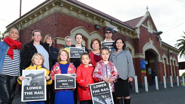 Locals have formed a group to fight plans for a skyrail on the Upfield train line. Picture: Josie Hayden