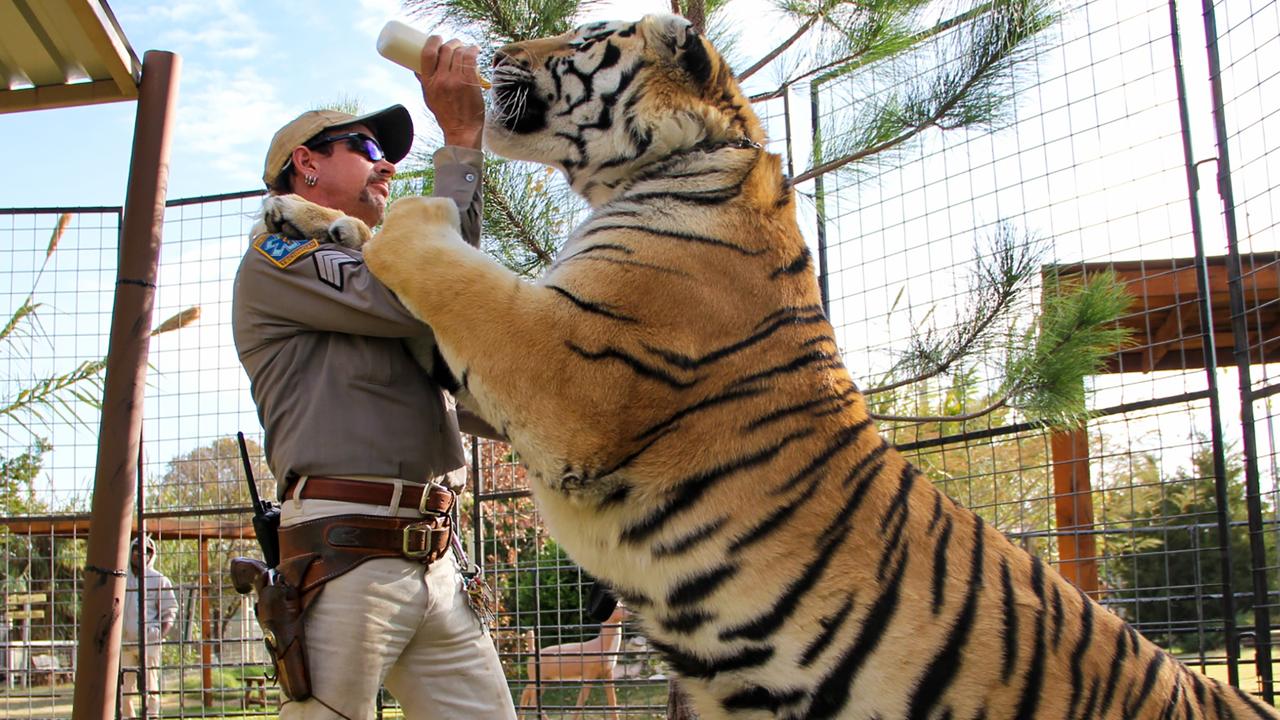 Joe Exotic has always said he was innocent after being found guilty in 2019 for paying “hitman’”Allen Glover $3,000 to kill Carole Baskin. Picture: Supplied