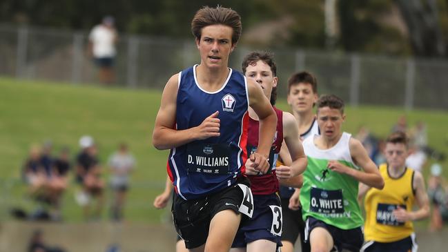 Daniel Williams from Bishop Druitt College in the 1500m.