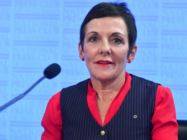 Australian Small Business and Family Enterprise Ombudsman Kate Carnell at the National Press Club in Canberra, Tuesday, May 23, 2017. (AAP Image/Mick Tsikas) NO ARCHIVING