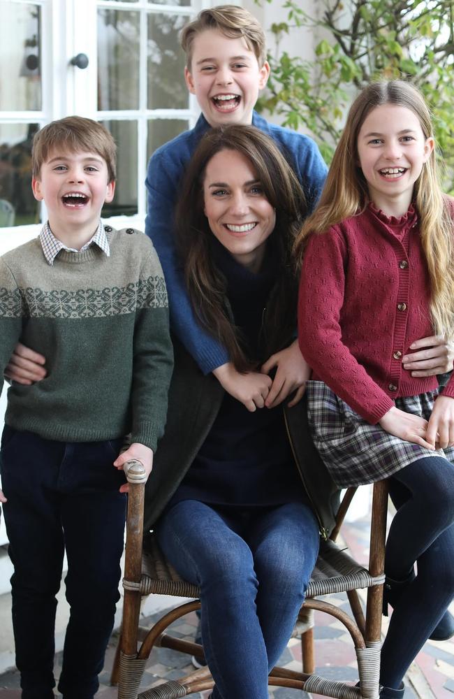 William’s wife Kate Middleton admitted she edited this photo released on Mother’s Day. Picture: Kensington Palace/Instagram