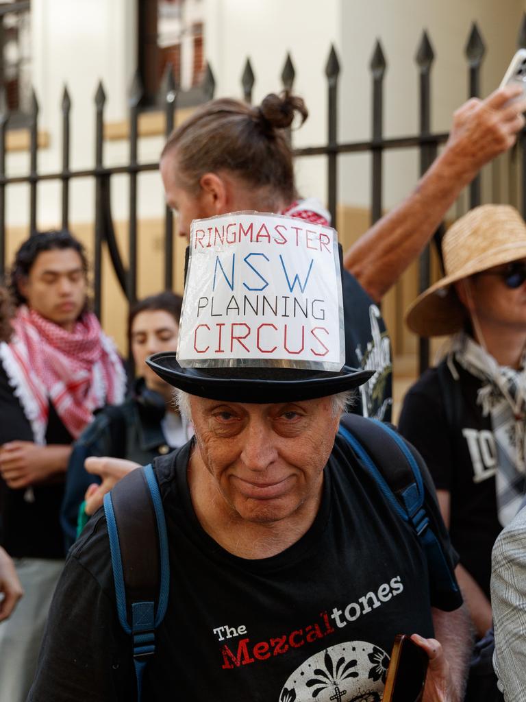 About 50 protesters attended the rally. NewsWire / Max Mason-Hubers