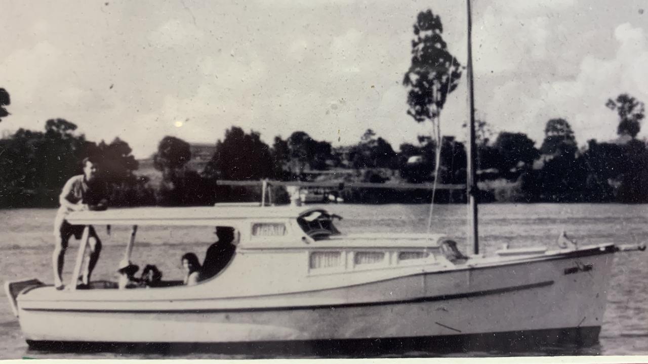 The Lindy Lou, now known as the Gracie sailing on the Mary River. Photo: Contributed/ David Olds