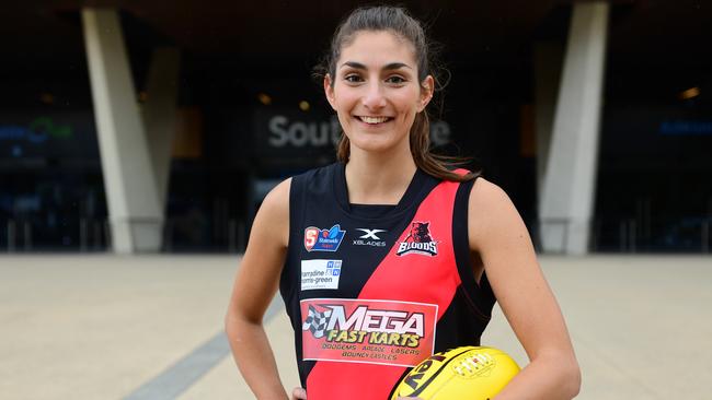 West Adelaide captain Lauren Rodato led her side to a 10-point victory against Glenelg. Picture: AAP/Mark Brake