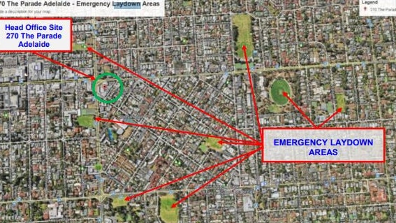 Peregrine Corporation has nominated eight emergency laydown areas in the eastern suburbs. Picture: Peregrine Corporation.