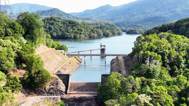 Copperlode Falls Dam and water intake, on the edge of Lake Morris, the main drinking supply for Cairns and surrounds. Picture: Brendan Radke