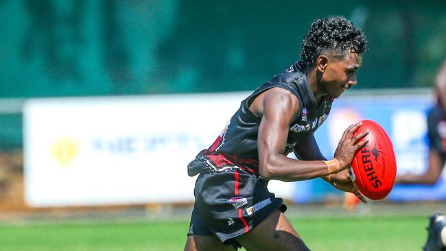 Tristan Singh-Lippo takes off against St Mary’s in Round 2 of the 2022-23 season. Picture: Glenn Campbell