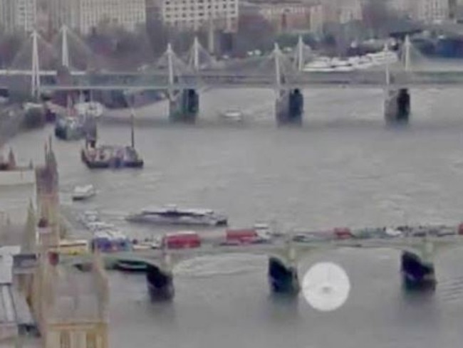 CCTV footage shows Andreea Cristea descend into the River Thames.