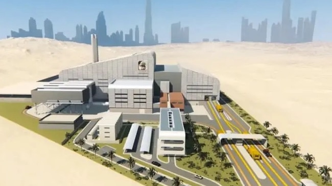 Artist impression of the Waste to Energy plant under construction in Dubai.