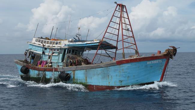 A Vietnamese fishing boat near Indonesia's Natuna islands last year. Picture: AFP