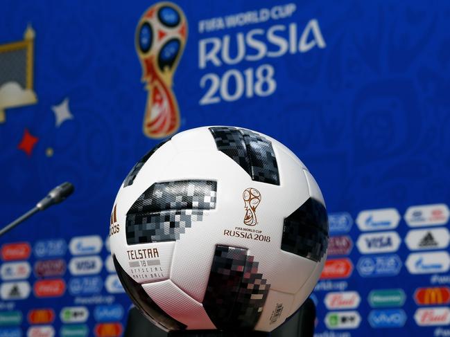 The Adidas Telstar 18, the official ball of the tournament. Picture: AFP