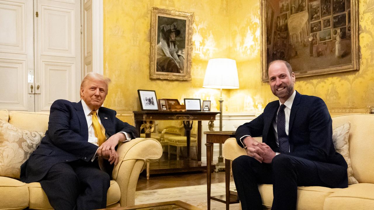 Donald Trump meets Britain's Prince William on December 7 in Paris, France. Picture: Aaron Chown – Pool/Getty Images