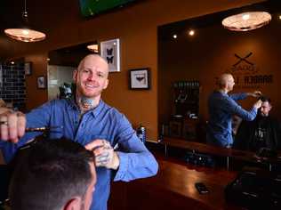 Logan Warren has set up a classic berber shop, Logan's Barber Shop in Mooloolaba. Photo: John McCutcheon / Sunshine Coast Daily. Picture: john mccutcheon