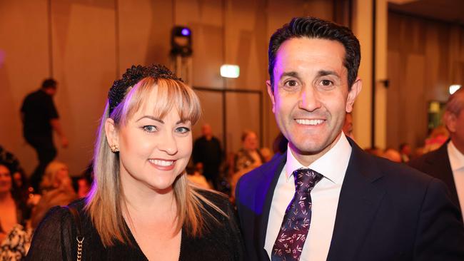 Tegan Crisafulli and David Crisafulli at a charity event on the Gold Coast this year. Picture: Portia Large.