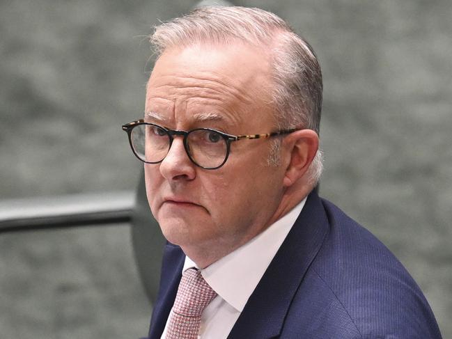 Prime Minister Anthony Albanese’s misinformation bill empowers ACMA to write codes of conduct and standards that require digital platforms to conduct censorship on its behalf. Picture: NewsWire / Martin Ollman