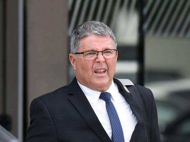 Peter Lang leaves Maroochydore Court House. Picture: Patrick Woods.