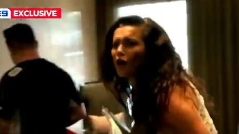 Former The Block star Suzi Taylor has been filmed in an altercation with a Gold Coast woman. Picture: 9 News