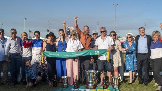 The Syncline connections after the Gary Clarke trained runner won the 2022 Palmerston Sprint. Picture: Greg Irvine