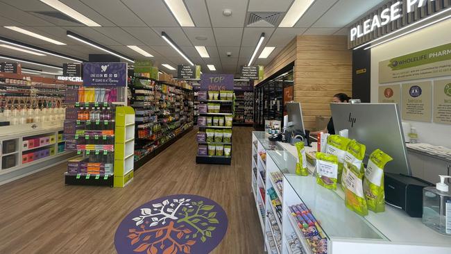 Inside the new WholeLife Pharmacy and Healthfoods at the Belgian Gardens Health Hub. Picture: Supplied.