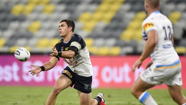 Jake Clifford takes the ball to the Titans line.