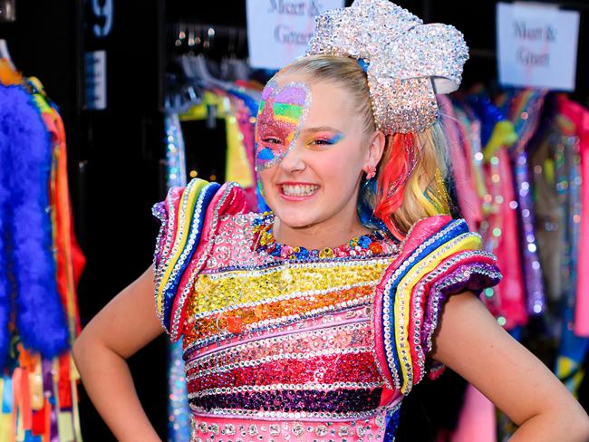 Backstage and JoJo and her crew are pumped and ready to go. Picture: Coleman-Rayner