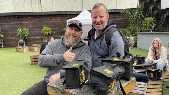 Gavin Mould and Rohan Brereton at the 2023 Mould Cheese Festival in Melbourne. Picture: Athos Sirianos.