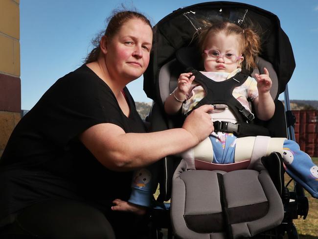 Patient Melissa Tyrrell with daughter Baylee 2 1/2 who has cerebral palsy and a rare chromosome abnormality with the doctor they rely on located at Greenpoint Medical Centre.  Greenpoint Medical Centre at Bridgewater is set to close with many community members unhappy.  Picture: Nikki Davis-Jones