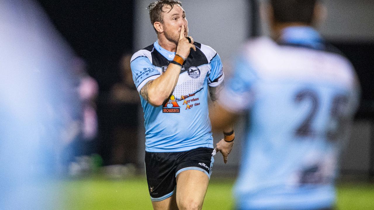 Brent Crisp as Northern Sharks take on Litchfield Bears in the 2023 NRL NT grand final. Picture: Pema Tamang Pakhrin