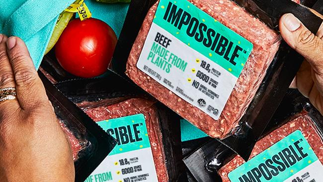 Plant-based ‘meat’ products. Picture: Impossible Foods