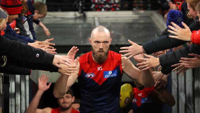 Max Gawn couldn’t be stopped on Friday night. Picture: Mark Stewart