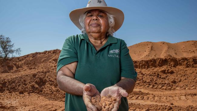 Beverley Patterson said the earthworks were a “blatant disregard” of Adnyamathanha culture. Picture: Ben Clark