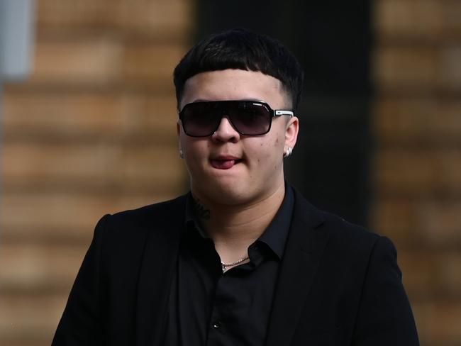 ADELAIDE, AUSTRALIA - NewsWire Photos August 29, 2023: Putu ÃGinoÃ Pacino, the 19-year-old owner of a Gawler barber shop, has faced court charged with aggravated assault. Picture: NCA NewsWire