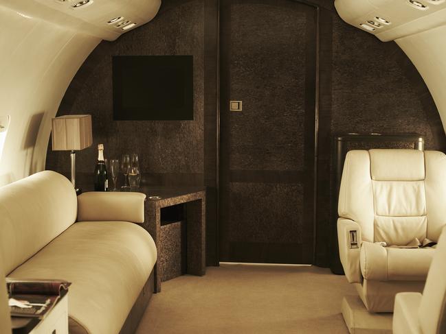 Private jet interior. Picture Getty