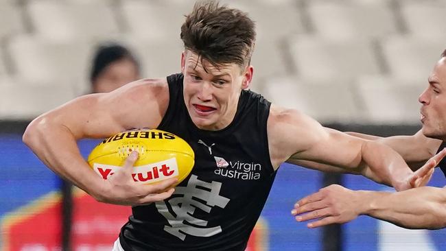 Is young Carlton tyro Sam Walsh a superstar, or does he need to earn the title? Picture: AAP