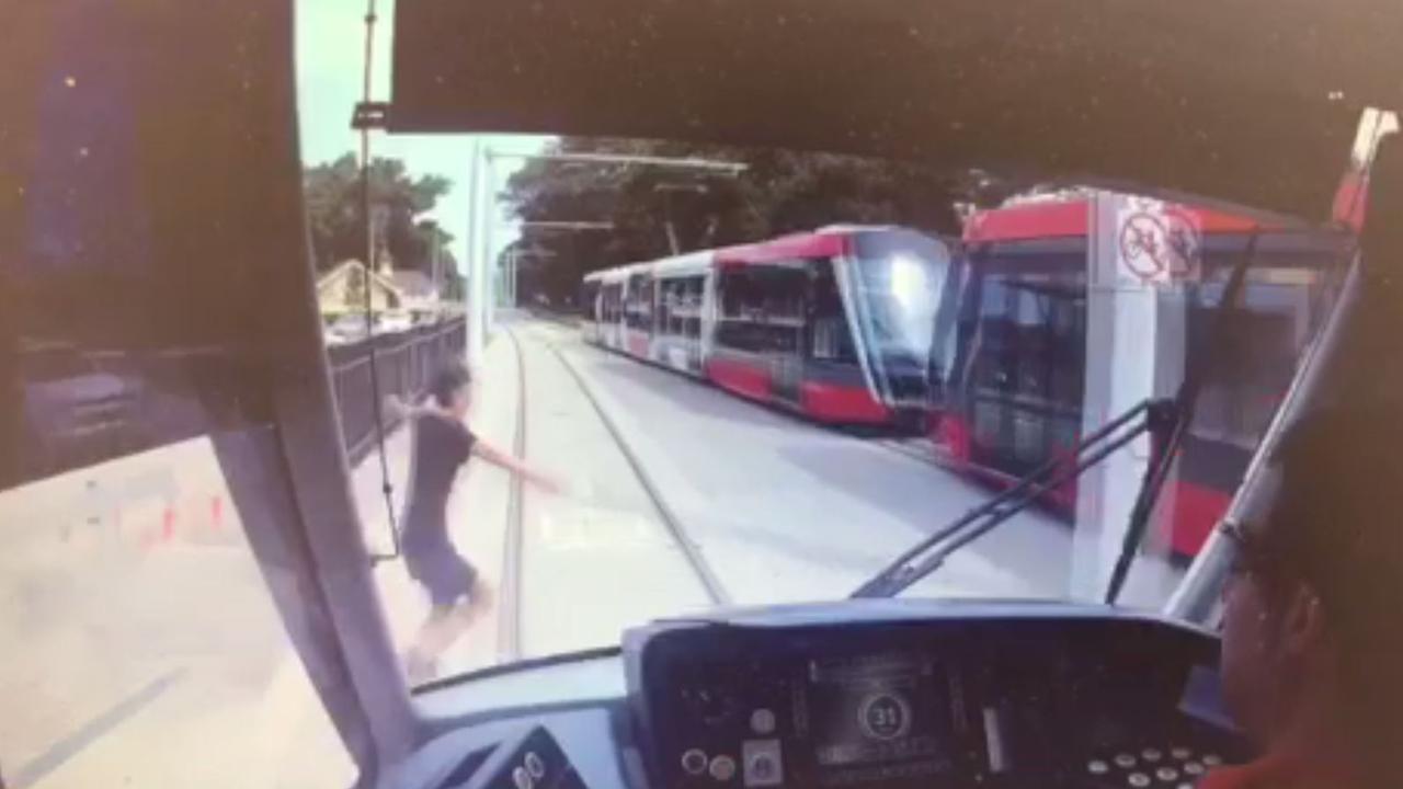 CCTV footage showed the young boy wandering across the tracks. Picture: Supplied