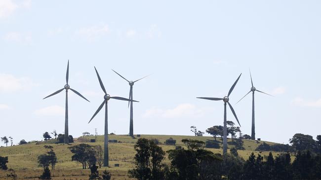 Wind turbines at the Windy Hill wind farm near Ravenshoe, Far North Queensland. Picture: Brendan Radke