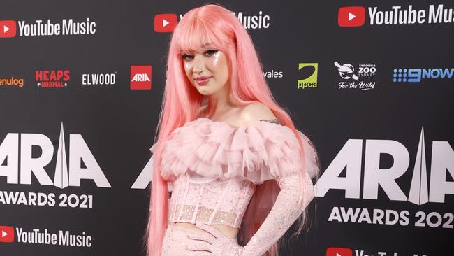 Peach PRC at the 2021 ARIA Awards. Her single Josh peaked at number 38. Picture: Jonathan Ng