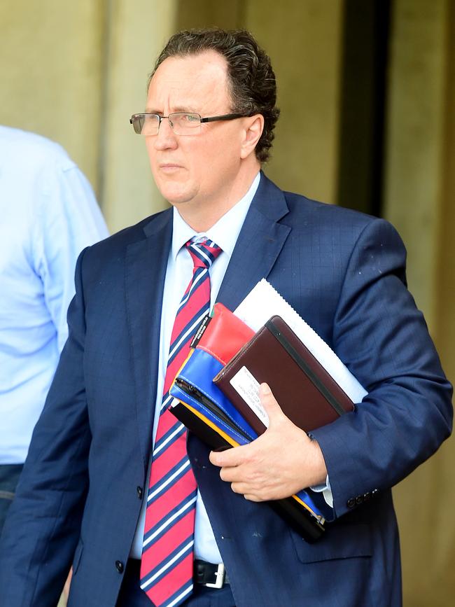 Anderson Telford leaves the Townsville Magistrates Court (file).