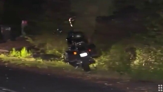 Jock Ross was knocked off his motorbike. Picture: 9 News