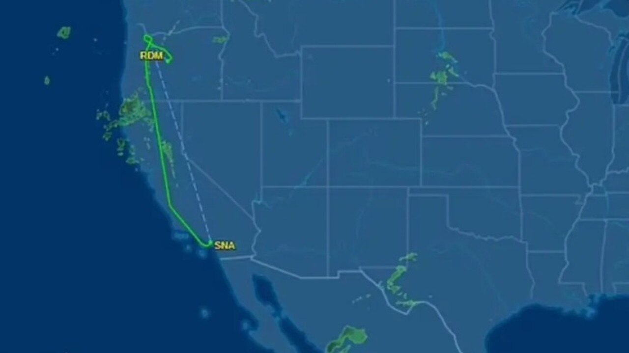 Horizon Air Flight 2059 was diverted to Portland International Airport while en route to San Francisco after the incident. Picture: FlightAware