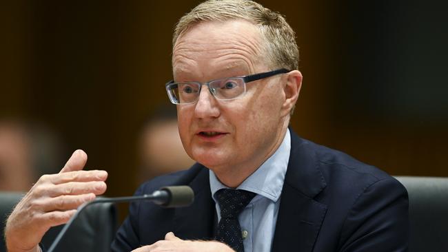 RBA boss Philip Lowe cuts rates to 0.75. Picture: AAP Image/Lukas Coch