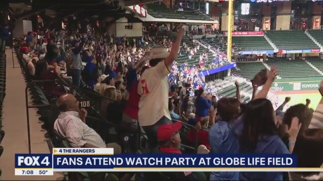 Rangers fans get their first taste of Globe Life Field Monday with