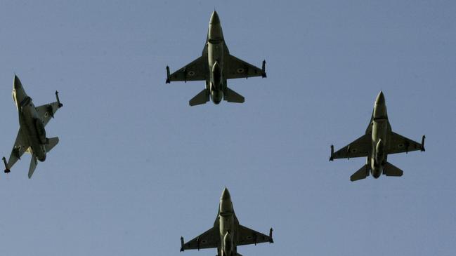 Israeli Air Force F-16 fighter planes. Picture: AP.