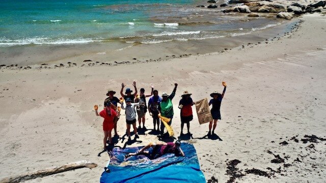 Reef Check held a beach clean at Rose Bay in Bowen in December. Photo: Nathan Cook/Reef Check Australia