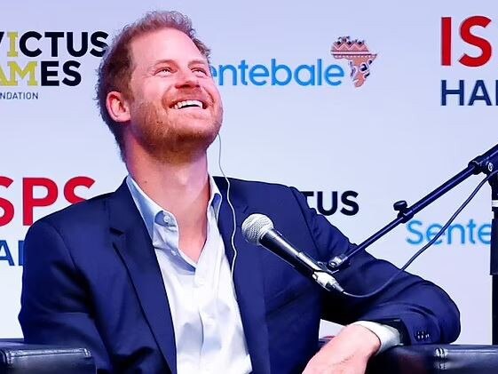 Prince Harry looked relaxed during a visit to Japan. Picture: Reuters